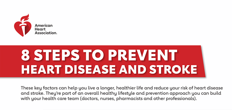 8 Steps To Prevent Heart Disease And Stroke Infographic | American ...