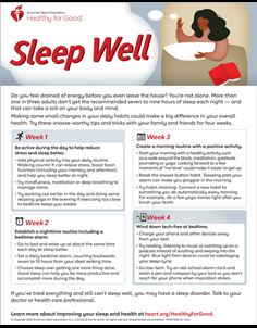 Sleep Well Infographic