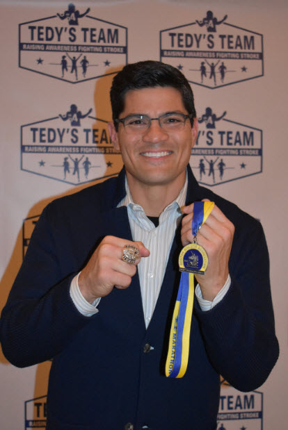 Former Patriots player Tedy Bruschi recovering from stroke