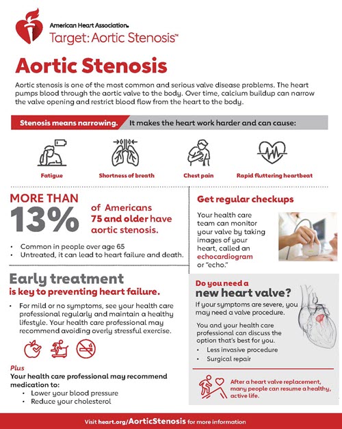 imagen de la hoja informativa de estenosis valvular