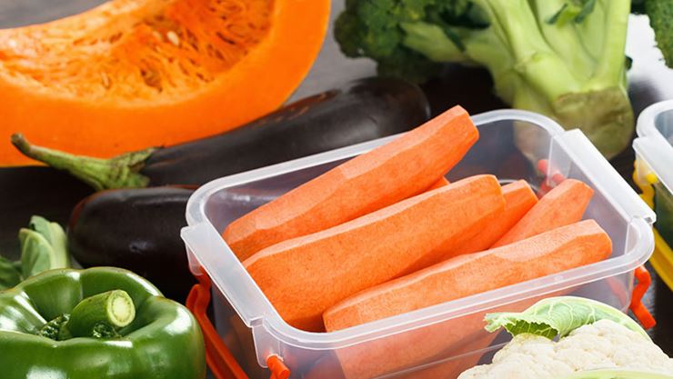 leftover vegetables in storage containers