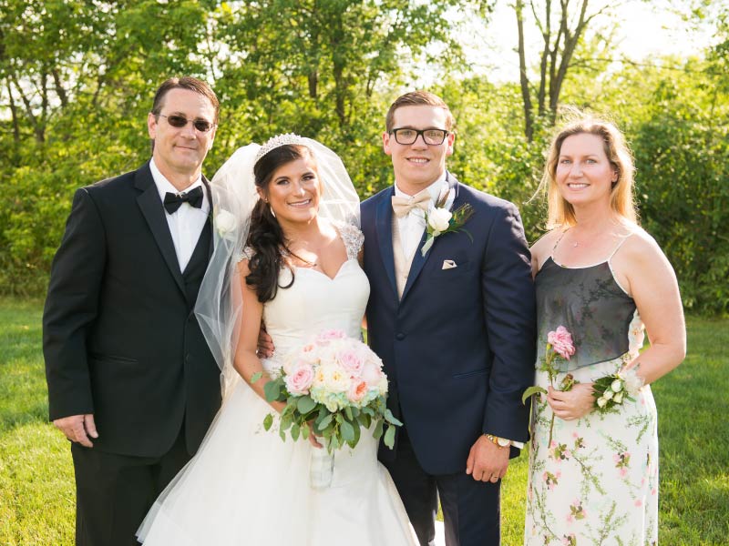 Congenital heart disease survivor Nicole Furrie at her wedding.