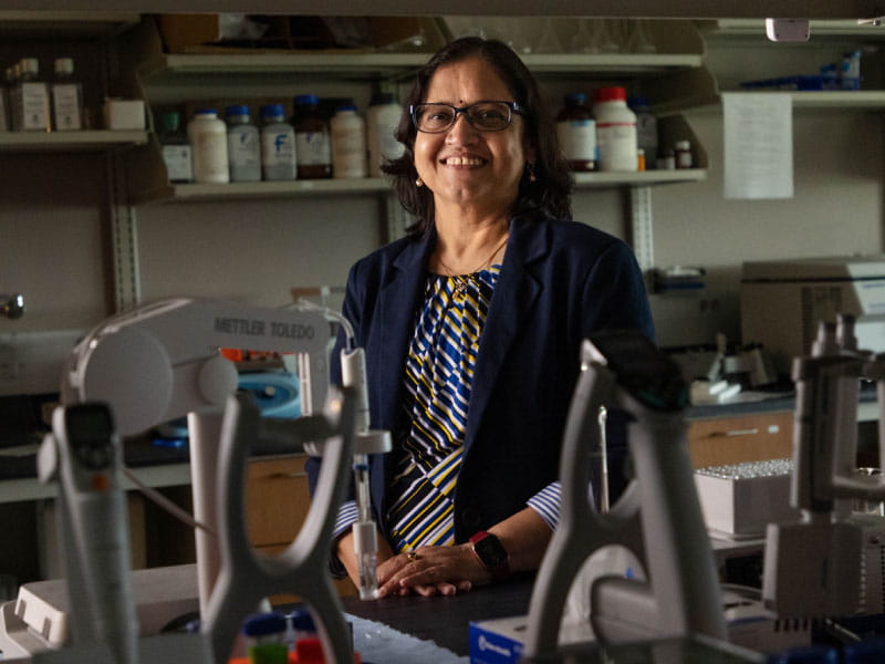 Saroja Voruganti is an associate professor of nutrition at the University of North Carolina at Chapel Hill. (Photo courtesy of Alyssa LaFaro, UNC Research)