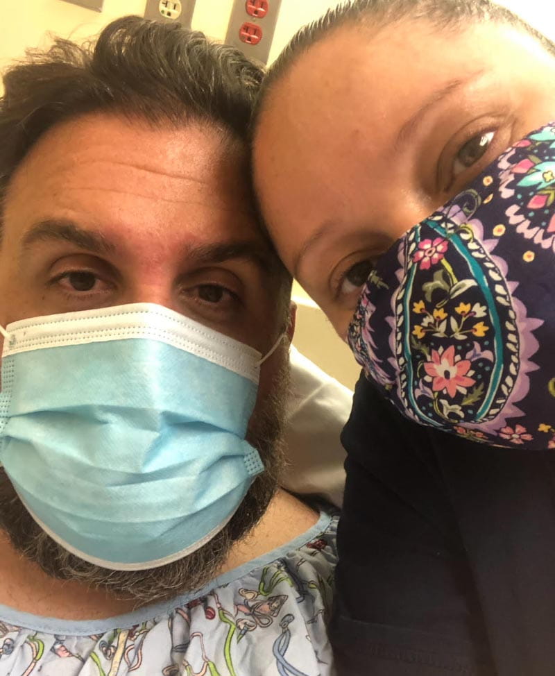 David Pinto and his wife, Yvette, before David's surgery in the summer of 2020. (Photo courtesy of Yvette Pinto)