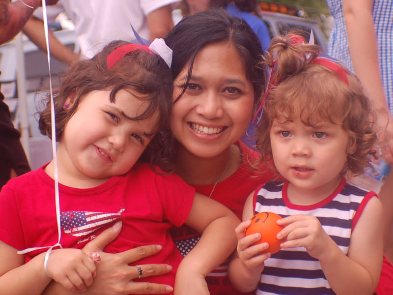 Amelia Laytham (center) with her daughters, Vera and Jocelyn, when they were young children. Amelia survived a heart attack at 29 caused by a spontaneous coronary artery dissection. (Photo courtesy of Amelia Laytham)