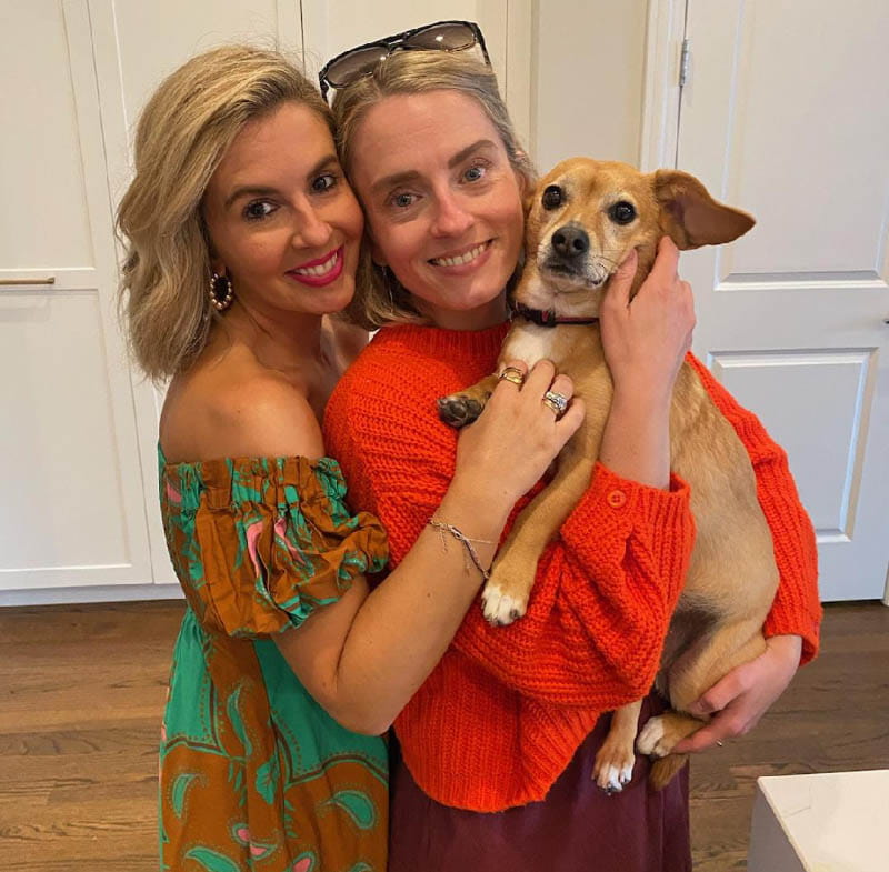 Ashley Lunardini (left) with her sister, Kristin, and dog, Ruby. (Photo courtesy of Ashley Lunardini)