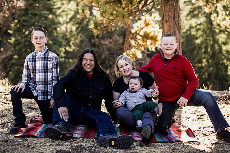 Ashli with her children and her partner, Keith. Her sons from left: Jerry Lee, 11; Jace, 2; and Bradley, 12. (Photo courtesy of Ashli Stewart)