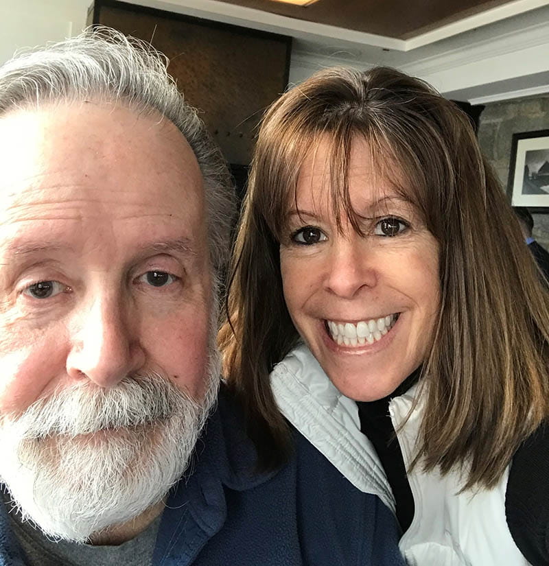 Lisa Abbott (right) with her dad, Gary, who survived two heart attacks. (Photo courtesy of Lisa Abbott)