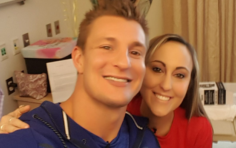 Lauren Meizo with New England Patriots star Rob Gronkowski. (Photo courtesy of Lauren Meizo)