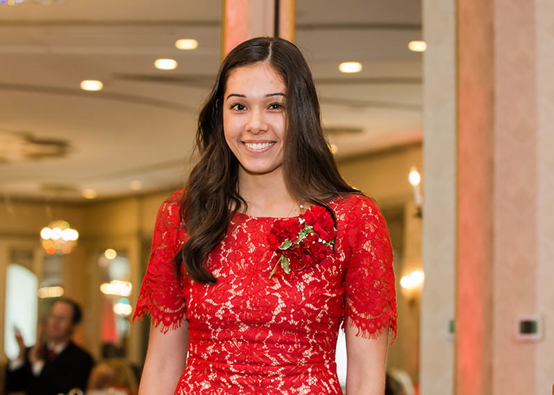 Alex Leary sharing her story at the Southern NJ Go Red for Women Luncheon in Voorhees, NJ in April 2019. (Photo courtesy of Shotwell Productions)