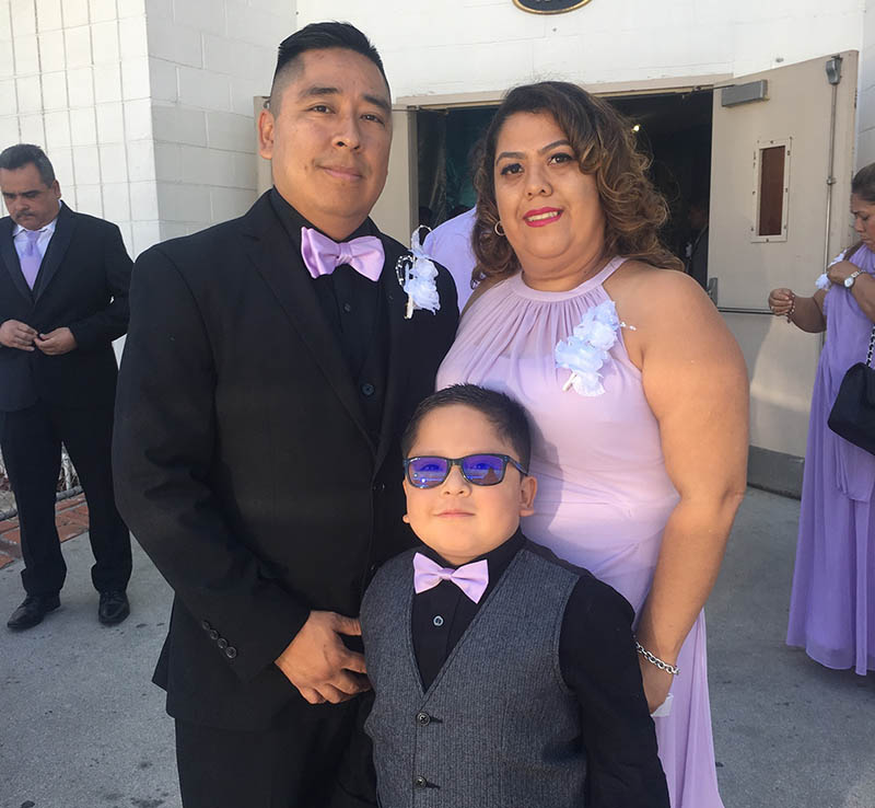 The Saldivar family in 2019, from left: Francisco, Frankie and Maria Saldivar. (Photo courtesy of Maria Saldivar)