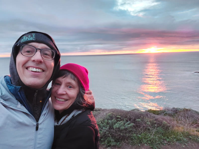 Ed Frauenheim (left) with his wife, Rowena Richie. (Photo courtesy of Ed Frauenheim)