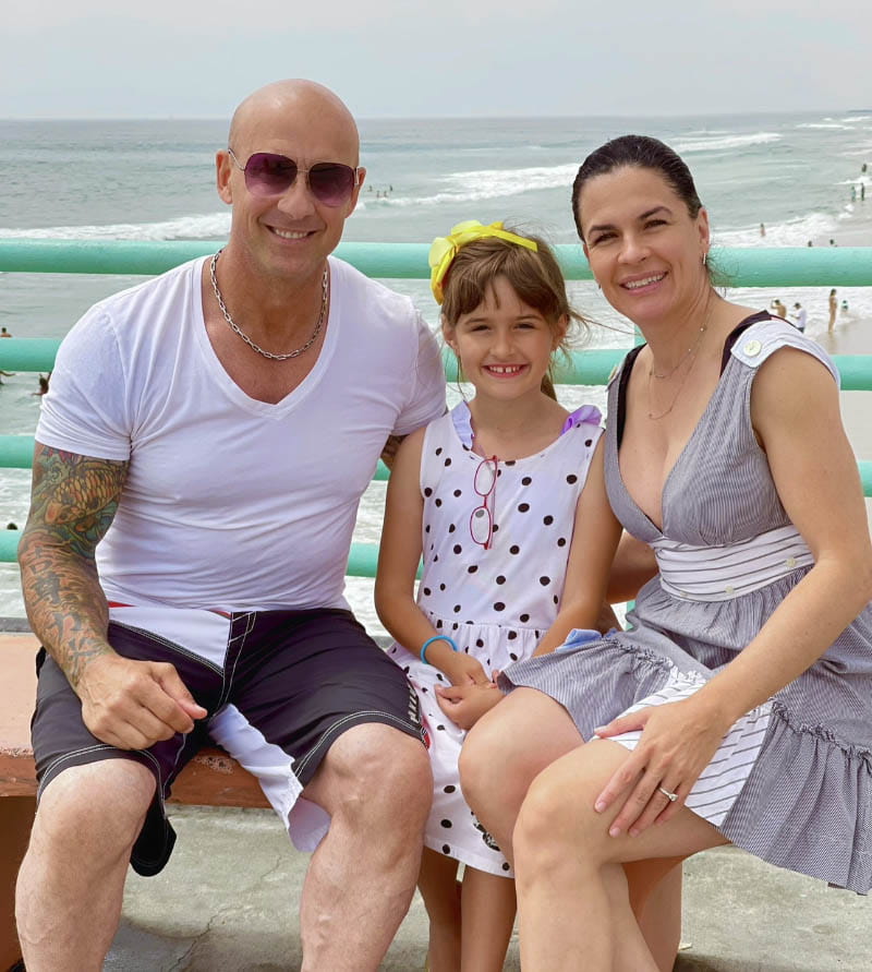 Alfonso Moretti (left) with his daughter, Sofia Nielsen, and wife, Michelle Nielsen-Moretti. (Photo courtesy of Alfonso Moretti)