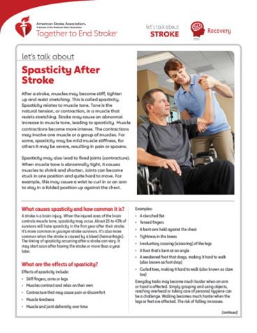 Let’s Talk About Spasticity After Stroke | American Stroke Association