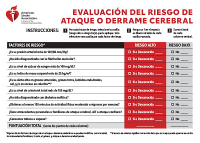 Evaluación del riesgo de ataque o derrame cerebral