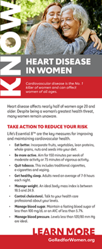 Know heart disease in women