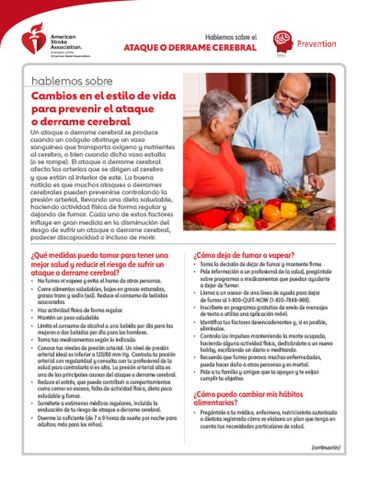 portada del recurso Hablemos sobre el ataque o derrame cerebral: Cambios en el estilo de vida para prevenir un ataque o derrame cerebral portada del recurso Hablemos sobre el ataque o derrame cerebral: Cambios en el estilo de vida para prevenir un ataque o derrame cerebral